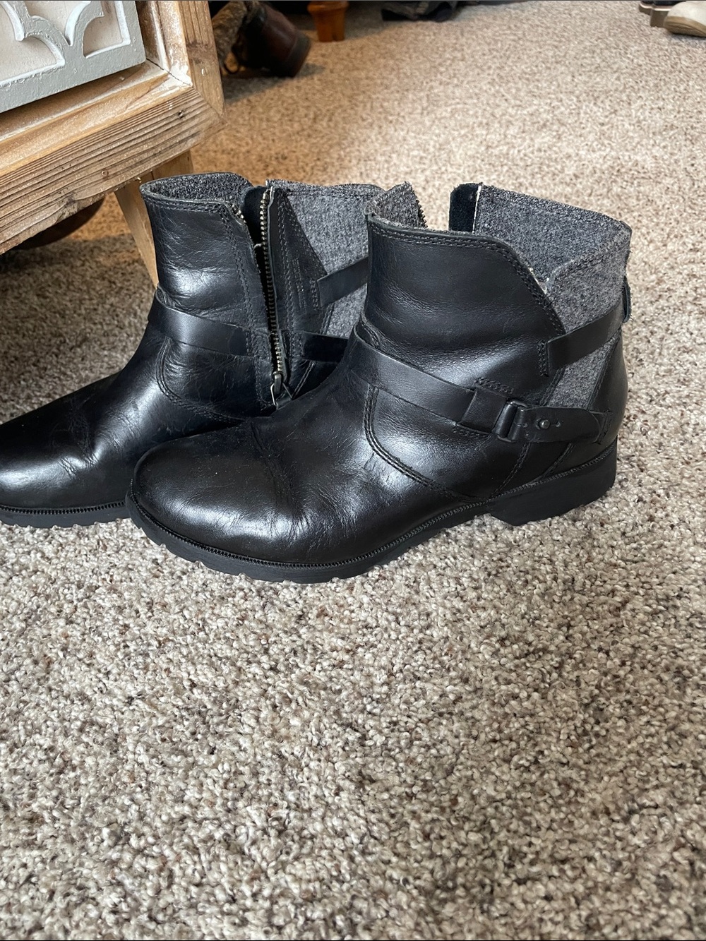 Teva Black and Gray Ankle Boots